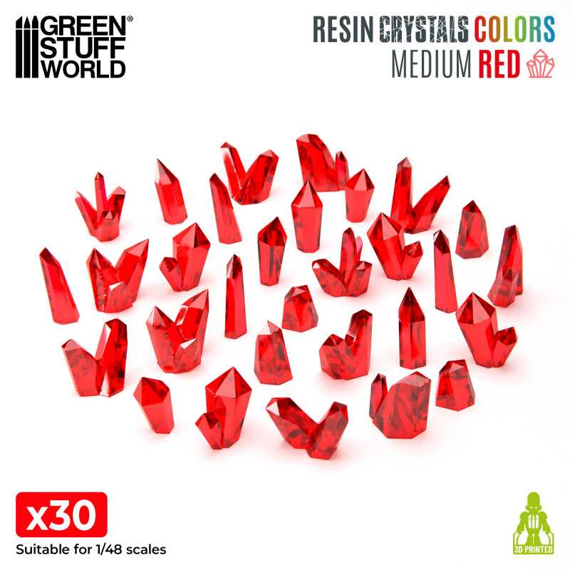 Green Stuff World: Resin - Medium Red Crystals Model Tools & Glue Green Stuff World