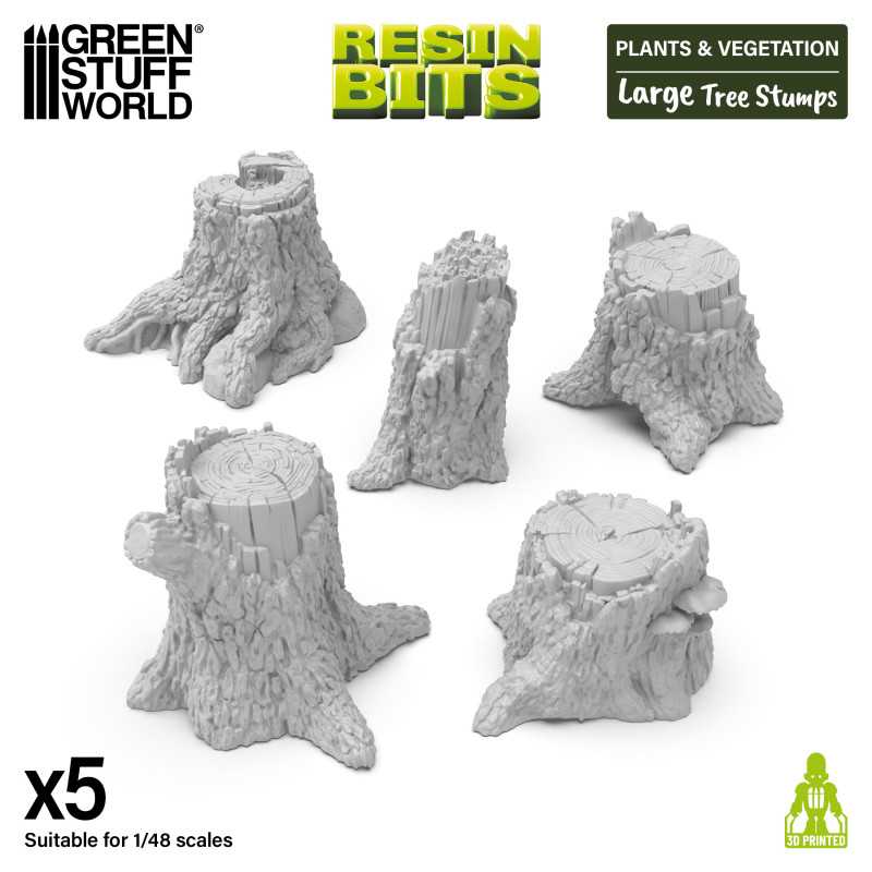 Green Stuff World: Resin - Large Tree Stumps Model Tools & Glue Green Stuff World