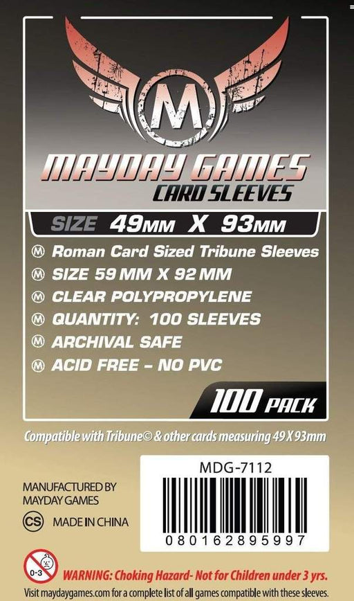 Mayday: Roman Tribune Sleeves 49mm X 93mm 100Ct Card Sleeves Mayday Games