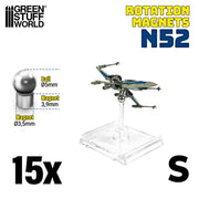 Green Stuff World: Neodymium Rotation Magnets (Small) - 15 units (N52) Model Tools & Glue Green Stuff World
