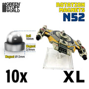 Green Stuff World: Neodymium Rotation Magnets (Extra Large) - 10 units (N52) Model Tools & Glue Green Stuff World