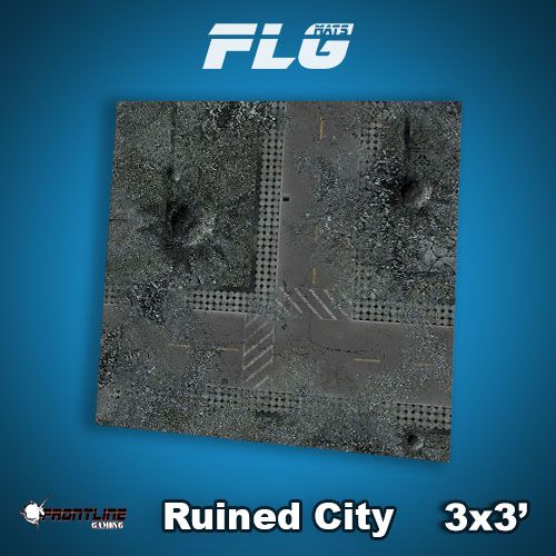 Frontline Gaming: Mats - Ruined City 3'x3' Gaming Mat FLG