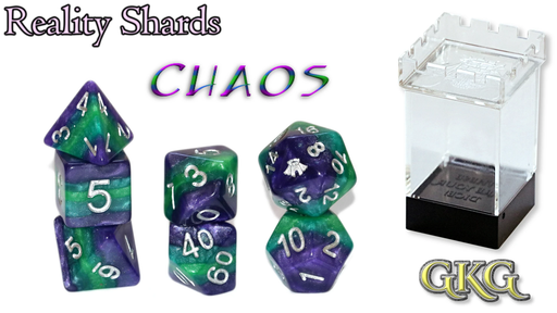 Gate Keeper Games: "CHAOS” Reality Shards Dice 7-Die Set Dice & Gaming Accessories Gate Keeper Games