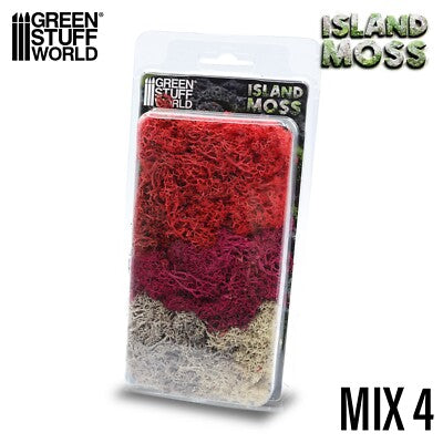 Green Stuff World: Islandmoss - Red Fuchsia and Grey Mix Model Tools & Glue Green Stuff World