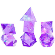 Sirius Dice: Sharp-Edged 7-Die Dice Set Cloak and Dagger - Purple Dice & Gaming Accessories Sirius Dice