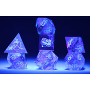 Sirius Dice: Sharp-Edged 7-Die Dice Set Cloak and Dagger - Purple Dice & Gaming Accessories Sirius Dice