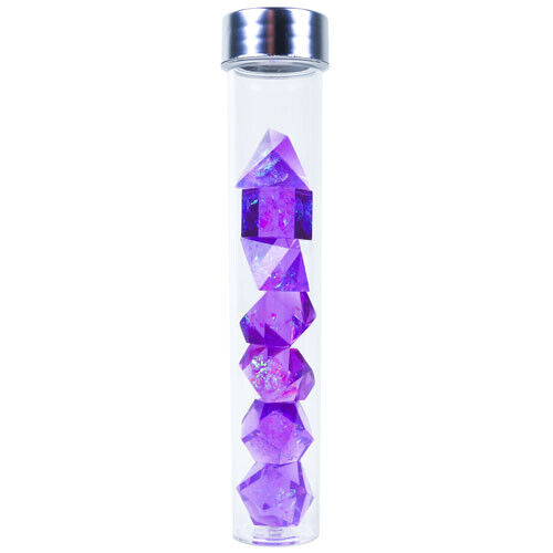 Sirius Dice: Sharp-Edged 7-Die Dice Set Cloak and Dagger - Purple Dice & Gaming Accessories Sirius Dice
