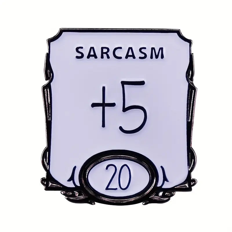 Sarcasm +5 Enamel Pin Stickers, Pins & Patches Taps Imports