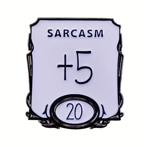Sarcasm +5 Enamel Pin Stickers, Pins & Patches Taps Imports