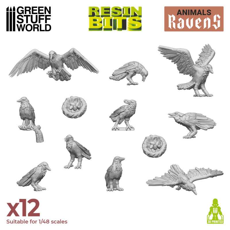 Green Stuff World: 3D printed set - Ravens