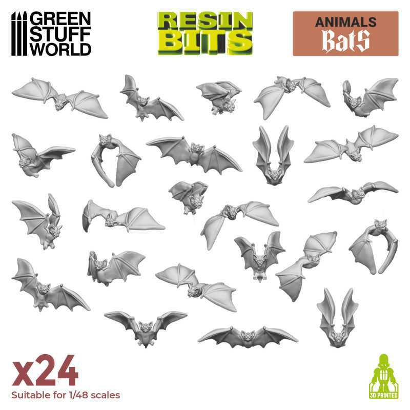 Green Stuff World: 3D printed set - Bats Model Tools & Glue Green Stuff World