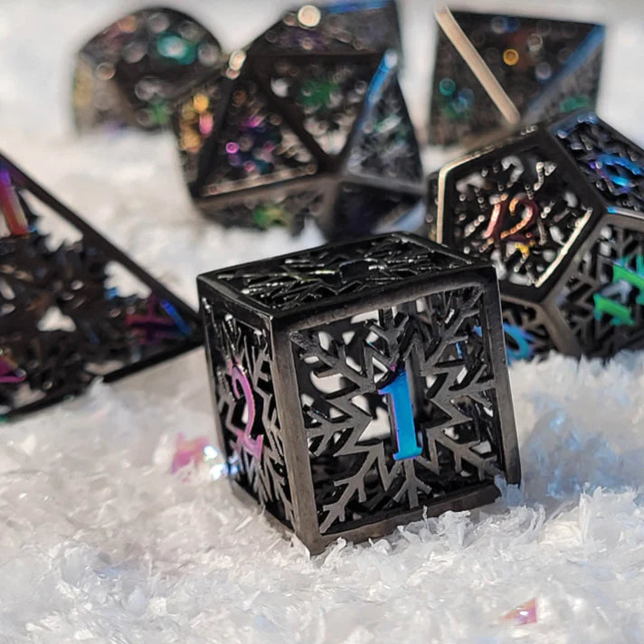 Forged Gaming: Metal 7-Die Set - "Shadow's Rime" Dice & Gaming Accessories Forged Gaming