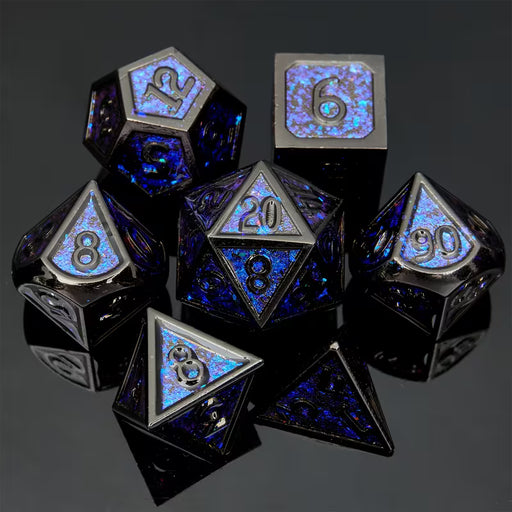 Seriously Good Dice: Metal 7 Die Set "Royal Blue" Dice & Gaming Accessories Taps Imports