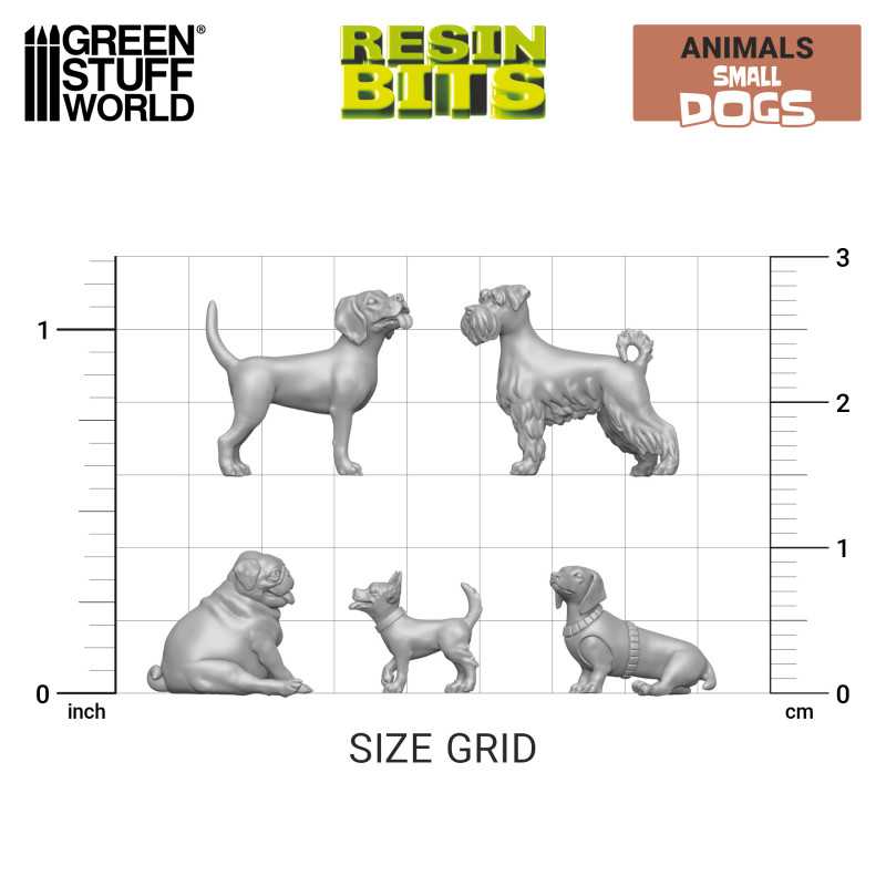 Green Stuff World: 3D printed set - Small Dogs Model Tools & Glue Green Stuff World