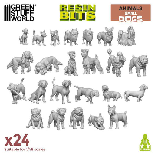 Green Stuff World: 3D printed set - Small Dogs Model Tools & Glue Green Stuff World