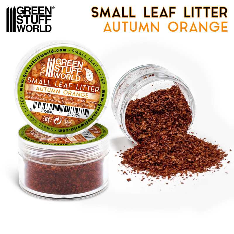 Green Stuff World: Small Leaf Litter - Autumn Orange Model Tools & Glue Green Stuff World