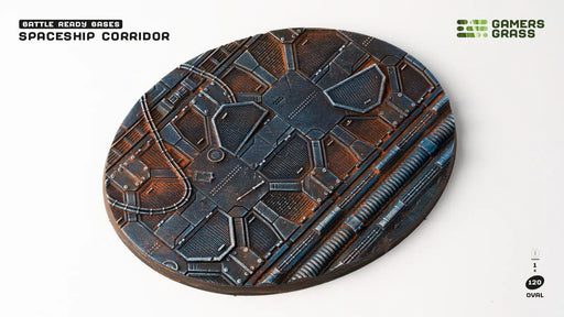 Gamer's Grass: Battle Ready Bases - Spaceship Corridor Oval 120mm Basing Materials Gamer's Grass