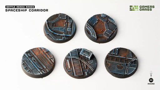 Gamer's Grass: Battle Ready Bases - Spaceship Corridor Round 40mm Basing Materials Gamer's Grass