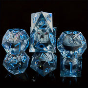 Seriously Good Dice: Liquid Core 7 Die Set "Spiders" Blue w/ Blue Dice & Gaming Accessories Taps Imports