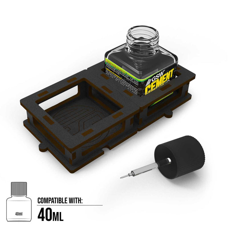 Green Stuff World: Square bottle Holder for Liquid Cement Model Tools & Glue Green Stuff World