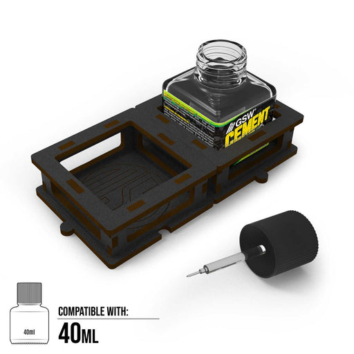 Green Stuff World: Square bottle Holder for Liquid Cement Model Tools & Glue Green Stuff World