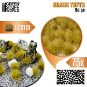 Green Stuff World: Grass Tufts - Beige 12mm 75x Basing Materials Green Stuff World