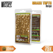 Green Stuff World: Grass Tufts - Beige 12mm 75x Basing Materials Green Stuff World