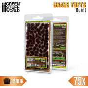 Green Stuff World: Grass Tufts - Burnt 12mm 75x Basing Materials Green Stuff World