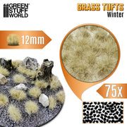 Green Stuff World: Grass Tufts - Winter 12mm 75x Basing Materials Green Stuff World