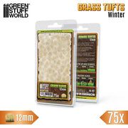Green Stuff World: Grass Tufts - Winter 12mm 75x Basing Materials Green Stuff World