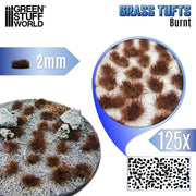 Green Stuff World: Grass Tufts - Burnt 2mm 125x Basing Materials Green Stuff World
