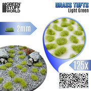 Green Stuff World: Grass Tufts - Light Green 2mm 125x Basing Materials Green Stuff World