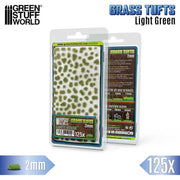 Green Stuff World: Grass Tufts - Light Green 2mm 125x Basing Materials Green Stuff World