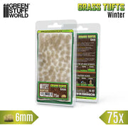 Green Stuff World: Grass Tufts - Winter 6mm 75x Basing Materials Green Stuff World