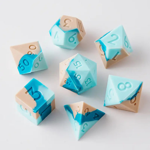 Seriously Good Dice: Silicone 7 Die Set "Light Blue" Dice & Gaming Accessories Taps Imports