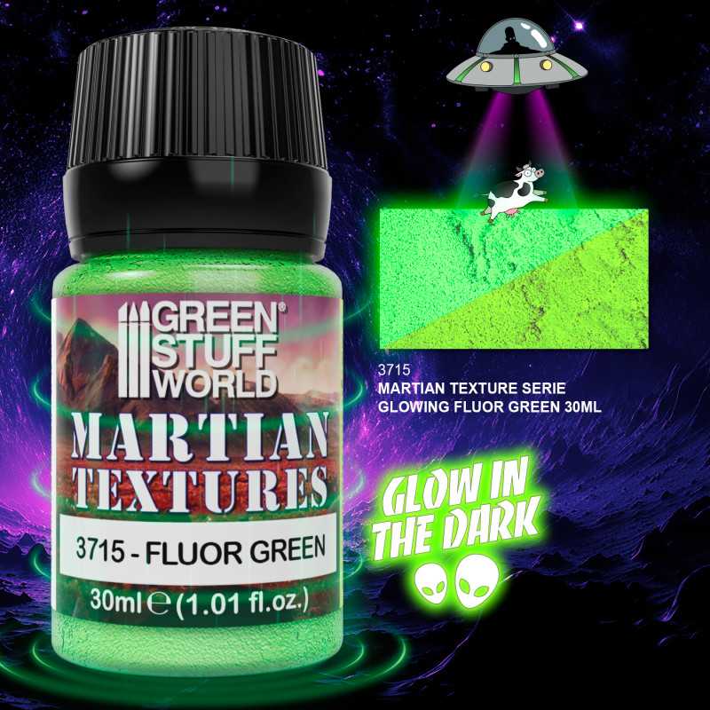 Green Stuff World Pigments: Glow in the Dark - Martian Fluor Green Paint, Tools and Bases Green Stuff World   