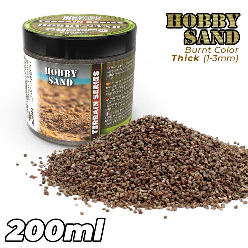Green Stuff World: Thick Hobby Sand - Burnt Brown 200ml Basing Materials Green Stuff World