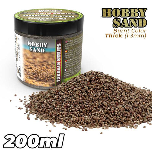 Green Stuff World: Thick Hobby Sand - Burnt Brown 200ml Basing Materials Green Stuff World