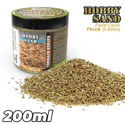 Green Stuff World: Thick Hobby Sand - Field Sand 200ml Basing Materials Green Stuff World