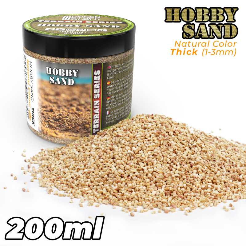 Green Stuff World: Thick Hobby Sand - Natural 200ml Basing Materials Green Stuff World