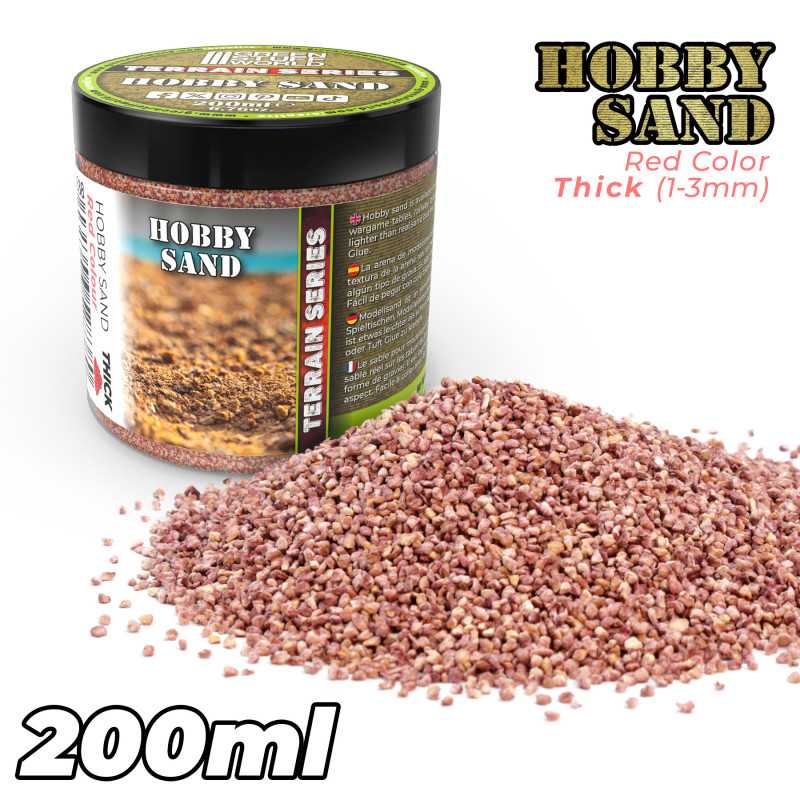 Green Stuff World: Thick Hobby Sand - Red 200ml Basing Materials Green Stuff World