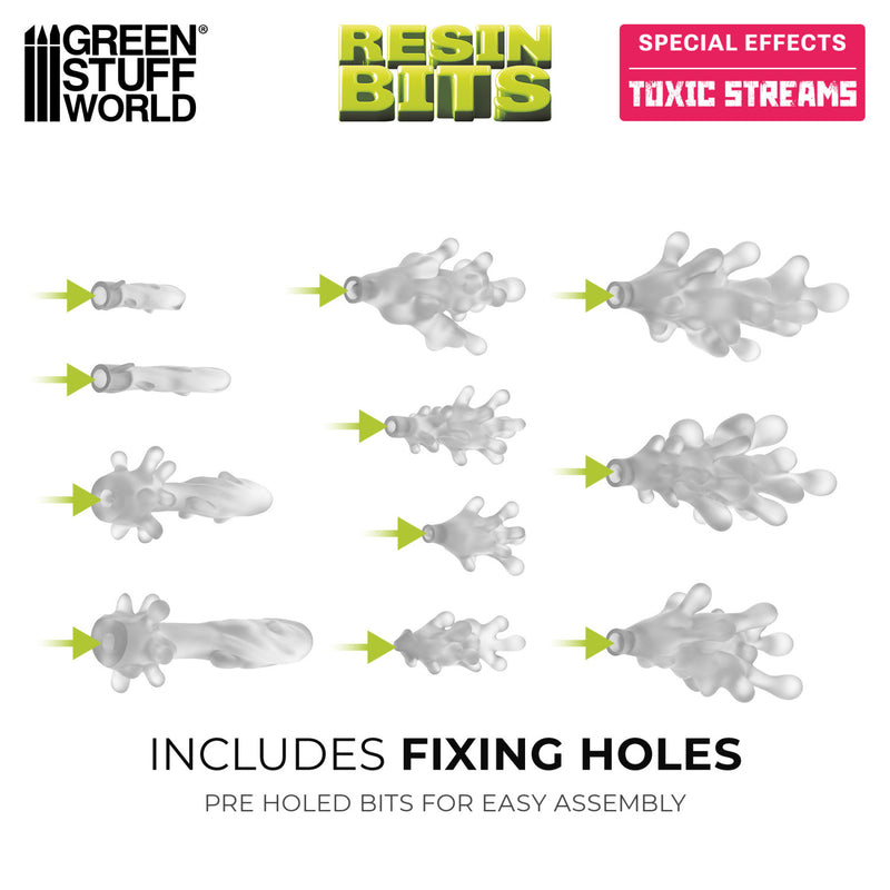 Green Stuff World: 3D printed set - Toxic Streams 1:48-1:35 Model Tools & Glue Green Stuff World
