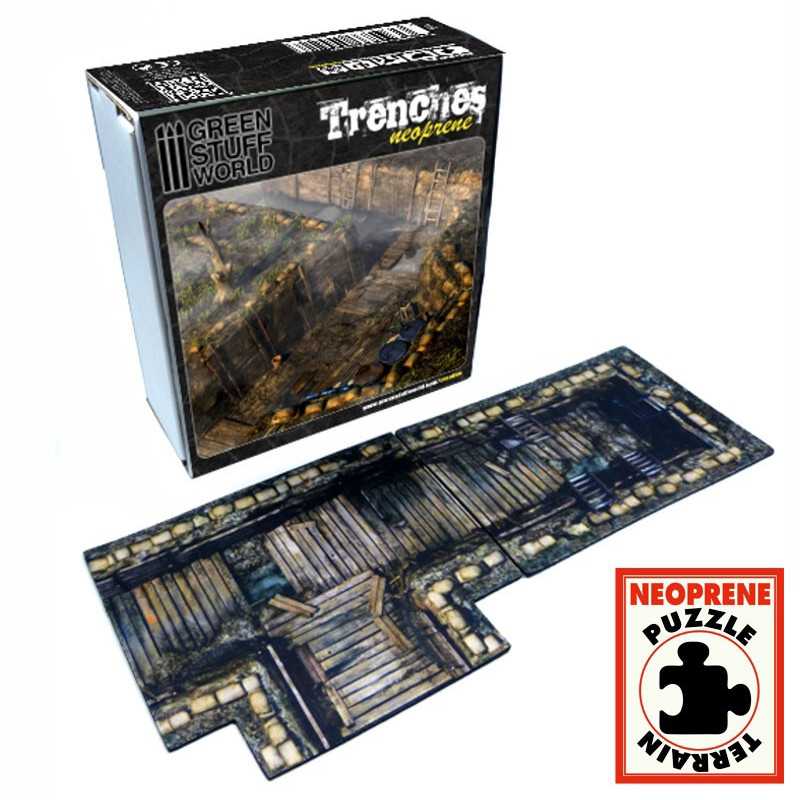 Green Stuff World: Neoprene Terrain Set - Trenches Model Tools & Glue Green Stuff World