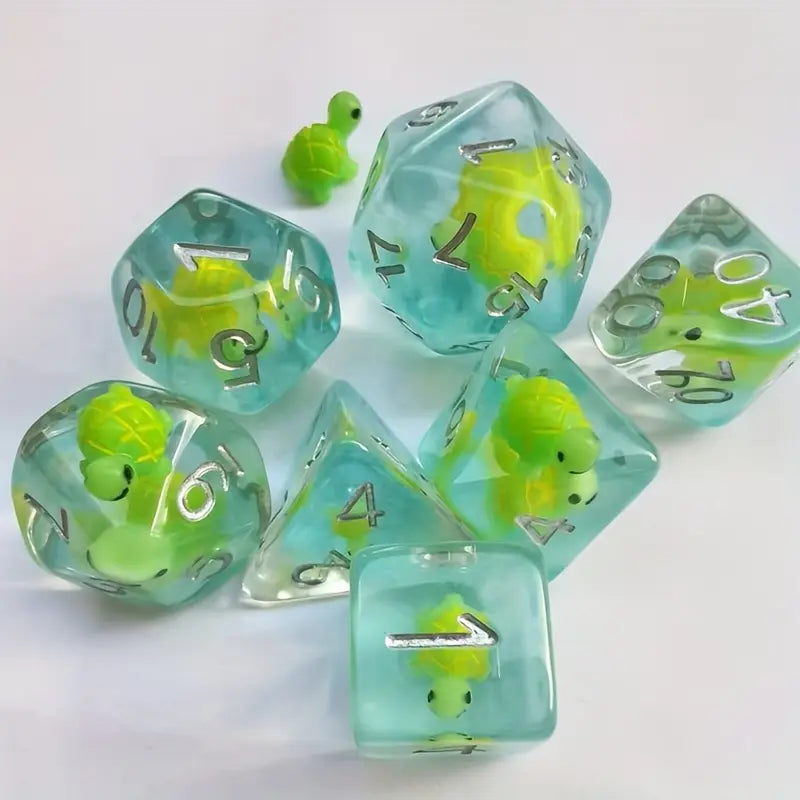 Seriously Good Dice: Animal Collection 7 Die Set "Turtle" Dice & Gaming Accessories Taps Imports