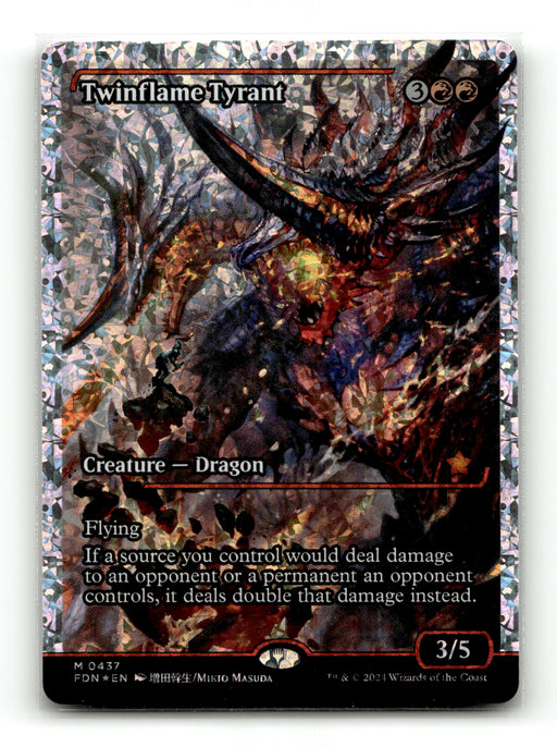Twinflame Tyrant (FDN-437) [Foundations] (Showcase) Fracture Foil - Scan (TGS-00320) High End MTG Single Wizards of the Coast