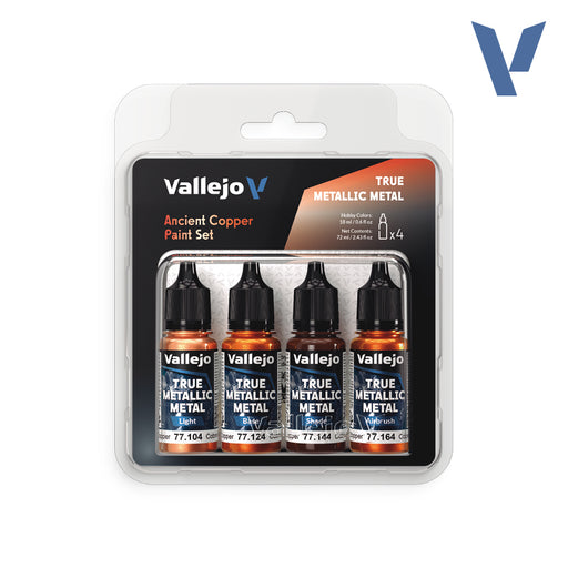 Vallejo: True Metallic Metal 77253 Ancient Copper Paint Set Model Paints Vallejo