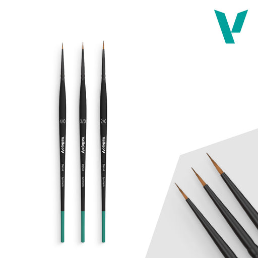 Vallejo: B02990 Synthetic Round Definition Brush Set Hobby Brushes Vallejo