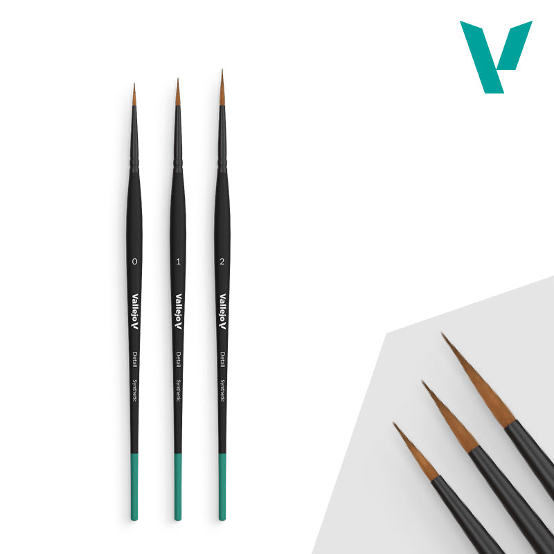 Vallejo: B02991 Synthetic Round Design Brush Set Hobby Brushes Vallejo