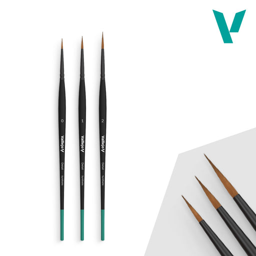 Vallejo: B02991 Synthetic Round Design Brush Set Hobby Brushes Vallejo