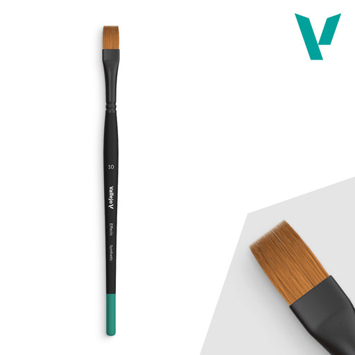Vallejo: B04010 #10 Synthetic Flat Brush Hobby Brushes Vallejo